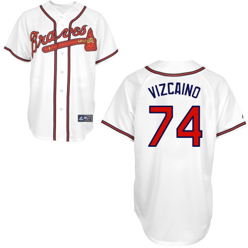 Arodys Vizcaino #74 Youth Baseball Jersey-Atlanta Braves Authentic Home White Cool Base MLB Jersey